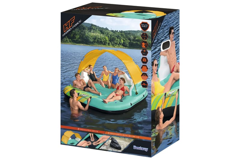 Bestway Flytande flotte för 5 personer Sunny Lounge 291x265x - Flerfärgad - Trädgård & spabad - Utomhusbad - Pool & spatillbehör - Poolleksaker