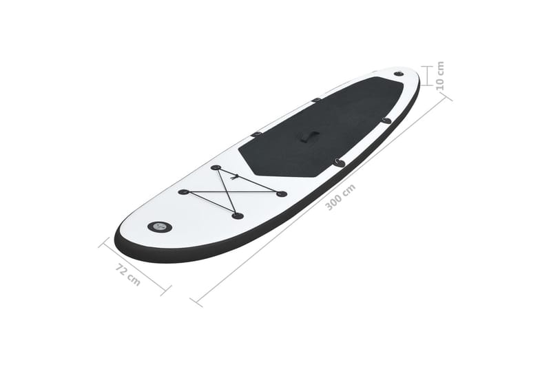 SUP-bräda uppblåsbar svart och vit - Svart - Trädgård & spabad - Utomhusbad - Pool & spatillbehör - Poolleksaker