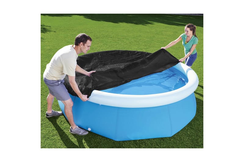 Poolöverdrag Flowclear™ 2,44 m Svart - Bestway - Trädgård & spabad - Utomhusbad - Pool & spatillbehör - Poolskydd - Poolöverdrag & pooltäcke