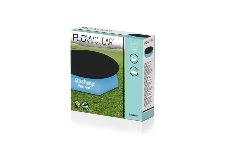 Poolöverdrag Flowclear™ 2,44 m Svart - Bestway - Trädgård & spabad - Utomhusbad - Pool & spatillbehör - Poolskydd - Poolöverdrag & pooltäcke
