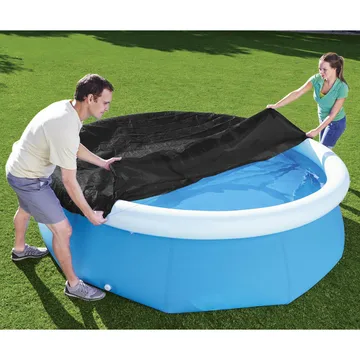 Poolöverdrag Flowclear™ 2,44 m Svart - Bestway - Trädgård & spabad - Utomhusbad - Pool & spatillbehör - Poolskydd - Poolöverdrag & pooltäcke