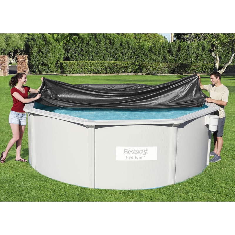 Poolöverdrag Flowclear™ 3,96m Svart - Bestway - Trädgård & spabad - Utomhusbad - Pool & spatillbehör - Poolskydd - Poolöverdrag & pooltäcke
