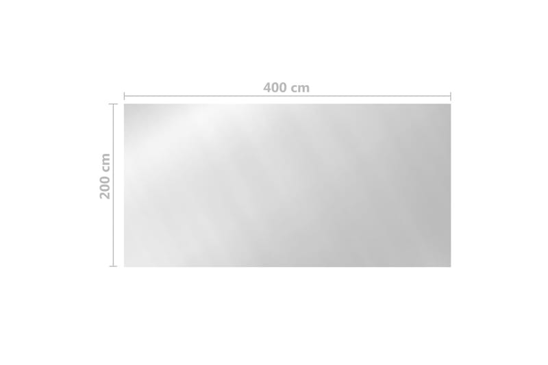 Poolskydd silver 400x200 cm PE - Silver - Trädgård & spabad - Utomhusbad - Pool & spatillbehör - Poolskydd - Poolöverdrag & pooltäcke