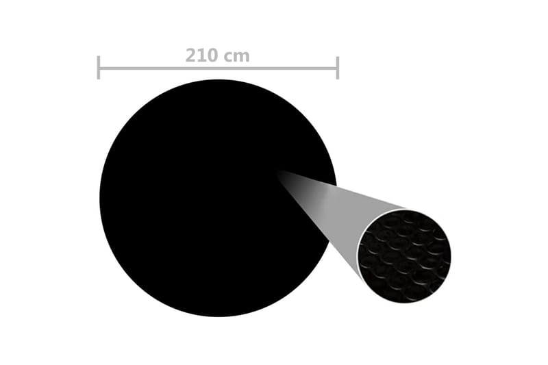 Poolskydd svart 210 cm PE - Svart - Trädgård & spabad - Utomhusbad - Pool & spatillbehör - Poolskydd - Poolöverdrag & pooltäcke