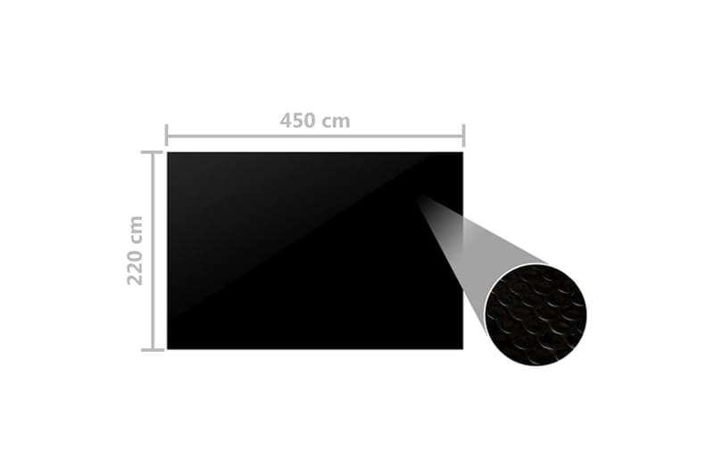 Poolskydd svart 450x220 cm PE - Svart - Trädgård & spabad - Utomhusbad - Pool & spatillbehör - Poolskydd - Poolöverdrag & pooltäcke
