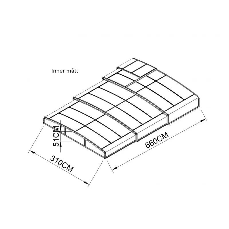 Pooltak 3x6m | Utan skenor | UV-skydd | Justerbar dörr - Trädgård & spabad - Utomhusbad - Pool & spatillbehör - Poolskydd - Pooltak
