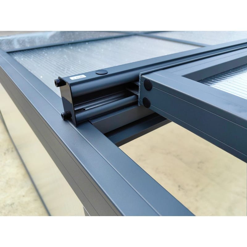 Pooltak 5x10m | Utan skenor | UV-skydd | Flexibel dörr - Trädgård & spabad - Utomhusbad - Pool & spatillbehör - Poolskydd - Pooltak