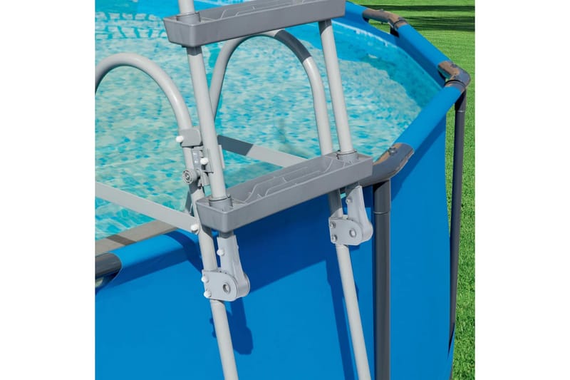 Bestway Poolstege Flowclear 4 steg 122 cm 58331 - Grå - Trädgård & spabad - Utomhusbad - Pool & spatillbehör - Poolstege
