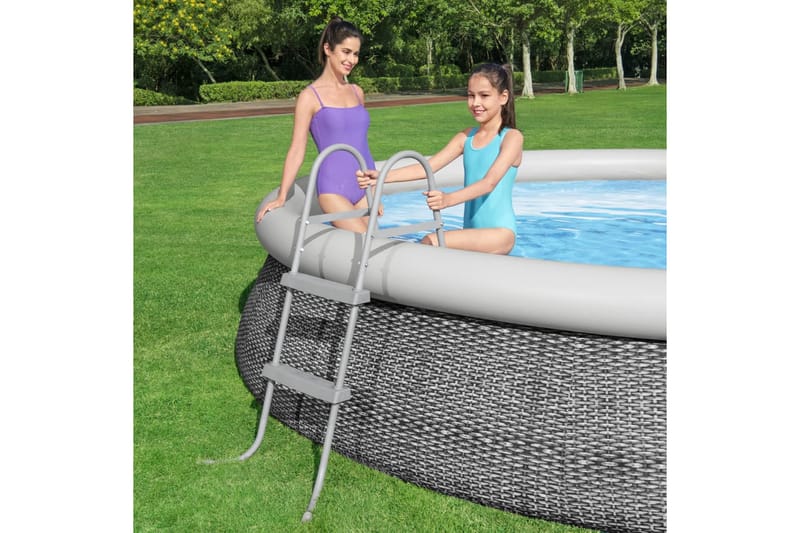 Bestway Poolstege Flowclear 2 steg 84 cm - Grå - Trädgård & spabad - Utomhusbad - Pool & spatillbehör - Poolstege