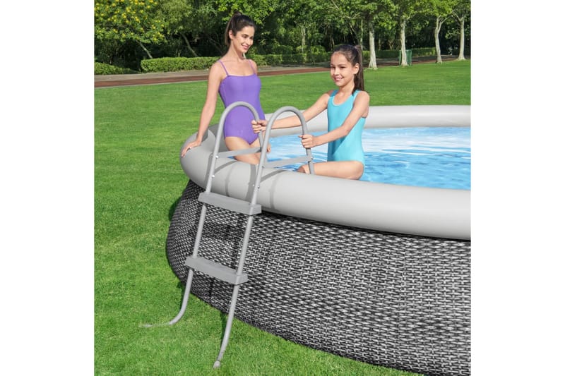 Bestway Poolstege Flowclear 2 steg 84 cm - Grå - Poolstege