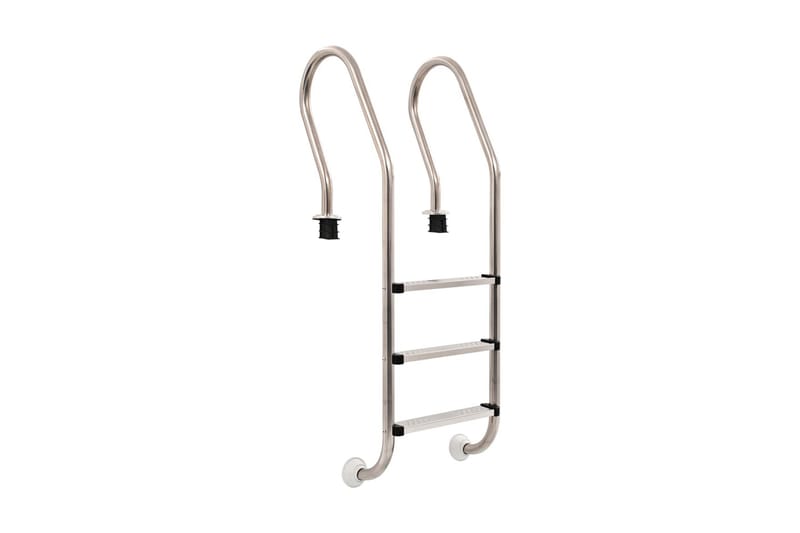Poolstege 3 steg rostfritt stål 304 120 cm - Silver - Trädgård & spabad - Utomhusbad - Pool & spatillbehör - Poolstege