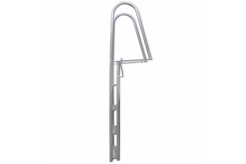 Poolstege/lejdare 4 steg aluminium 167 cm - Silver - Trädgård & spabad - Utomhusbad - Pool & spatillbehör - Poolstege