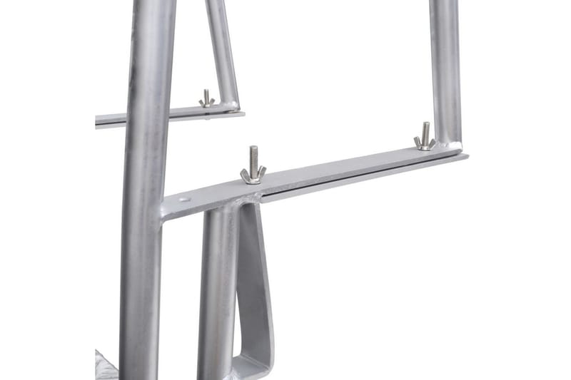 Poolstege/lejdare 4 steg aluminium 167 cm - Silver - Trädgård & spabad - Utomhusbad - Pool & spatillbehör - Poolstege