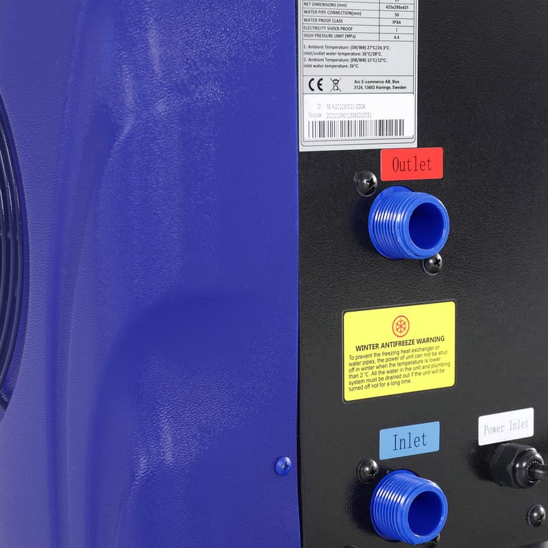 Poolvärmepump Splash 3,4kW till ovanmarkspool - Trädgård & spabad - Utomhusbad - Pool & spatillbehör - Poolvärme - Poolvärmepump