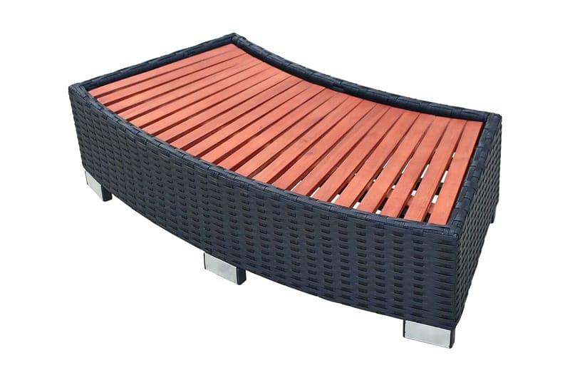 Spatrappa konstrotting 92x45x25 cm svart - Svart - Trädgård & spabad - Utomhusbad - Pool & spatillbehör - Spabadstrappa