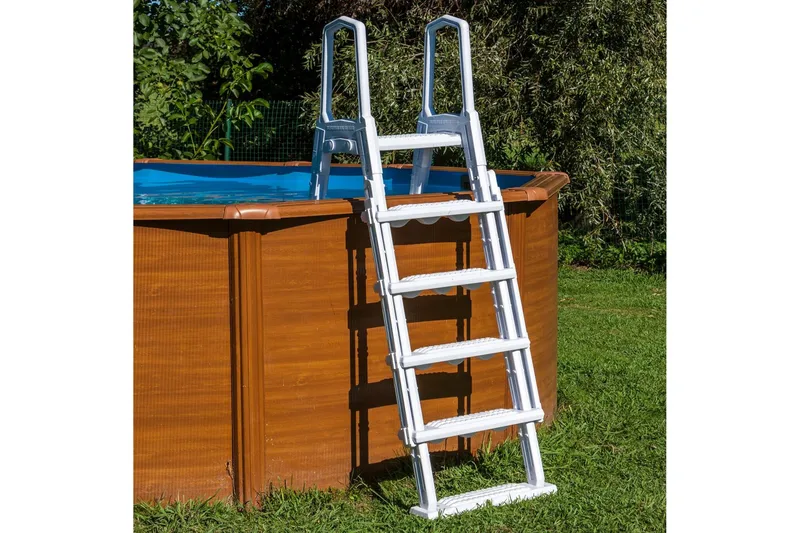 Stege till Firstående Pool Gre Halkfri Avtagbara Steg - Trädgård & spabad - Utomhusbad - Pool & spatillbehör - Poolstege
