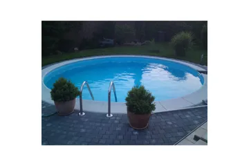Stålväggspool Planet Pool Premium Rund Ø 3,5 m, Persia Blå, 1,5 m - Ø 3,5 m, Persia Blå, 1,5 m - Trädgård & spabad - Utomhusbad - Pool - Pool ovan mark