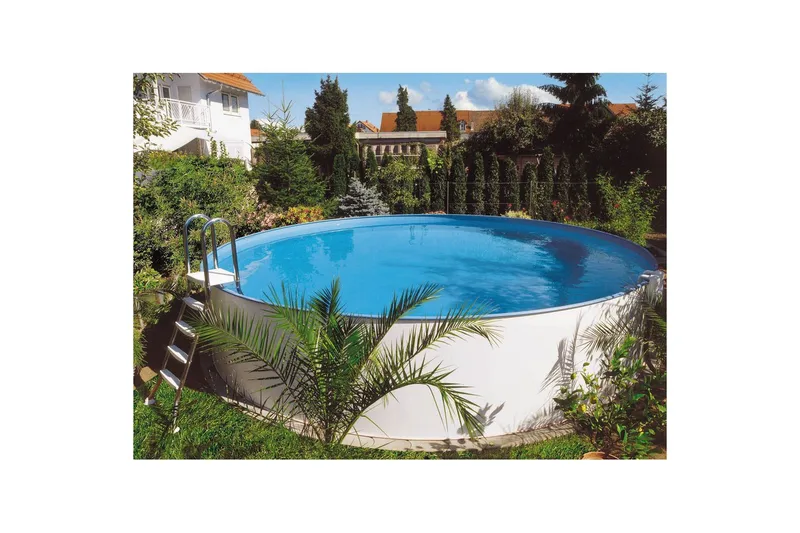 Stålväggspool Planet Pool Premium Rund Ø 3,5 m, Persia Blå, 1,5 m - Ø 3,5 m, Persia Blå, 1,5 m - Trädgård & spabad - Utomhusbad - Pool - Pool ovan mark