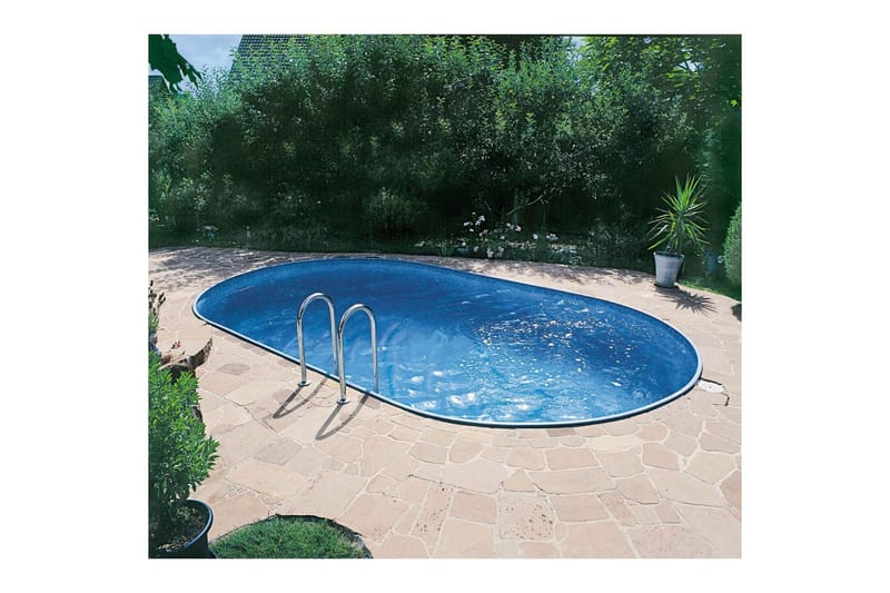 Stålväggspool Planet Pool Premium Oval 8 x 4,2 m, Persia Grå - 8 x 4,2 m, Persia Grå - Trädgård & spabad - Utomhusbad - Pool - Pool ovan mark