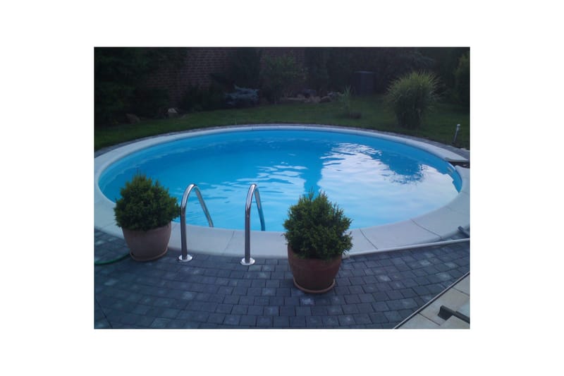 Stålväggspool Planet Pool Premium Rund Ø 5 m, Persia Blå, 1,5 m - Ø 5 m, Persia Blå, 1,5 m - Trädgård & spabad - Utomhusbad - Pool - Pool ovan mark