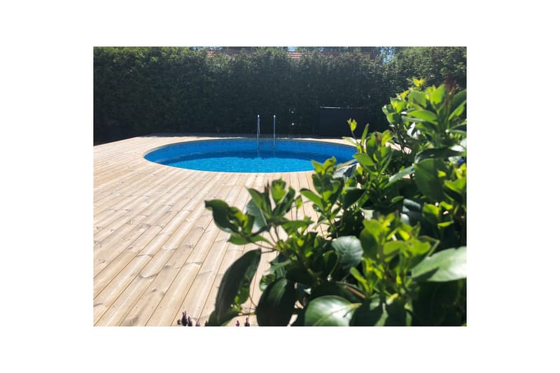 Stålväggspool Planet Pool Premium Rund Ø 5 m, Persia Blå, 1,5 m - Ø 5 m, Persia Blå, 1,5 m - Trädgård & spabad - Utomhusbad - Pool - Pool ovan mark