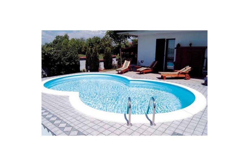 Stålväggspool Planet Pool Premium Åttaformad 7,25 x 4,6 m, Carrara - 7,25 x 4,6 m, Carrara - Trädgård & spabad - Utomhusbad - Pool - Pool ovan mark