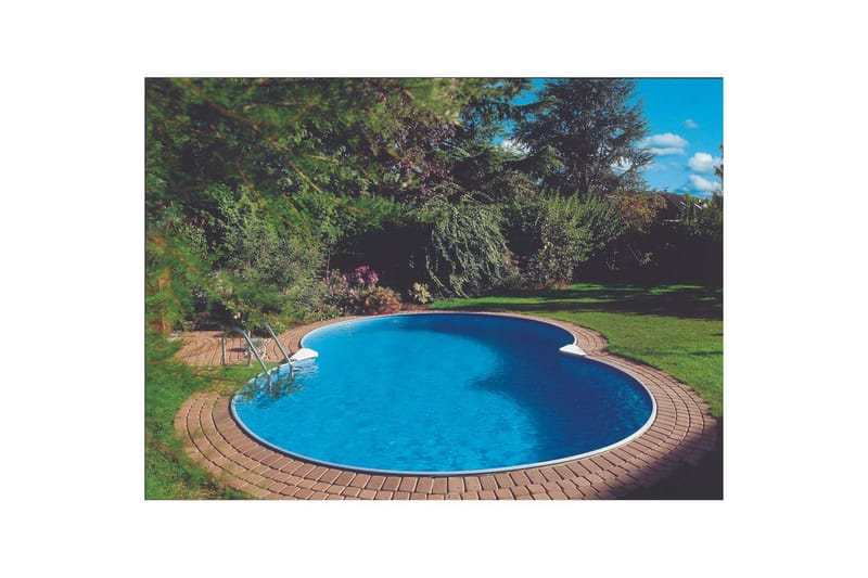 Stålväggspool Planet Pool Premium Åttaformad 7,25 x 4,6 m, Carrara - 7,25 x 4,6 m, Carrara - Trädgård & spabad - Utomhusbad - Pool - Pool ovan mark