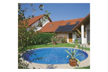 Stålväggspool Planet Pool Premium Rund Ø 3,5 m, Persia Blå, 1,5 m - Ø 3,5 m, Persia Blå, 1,5 m - Trädgård & spabad - Utomhusbad - Pool - Pool ovan mark