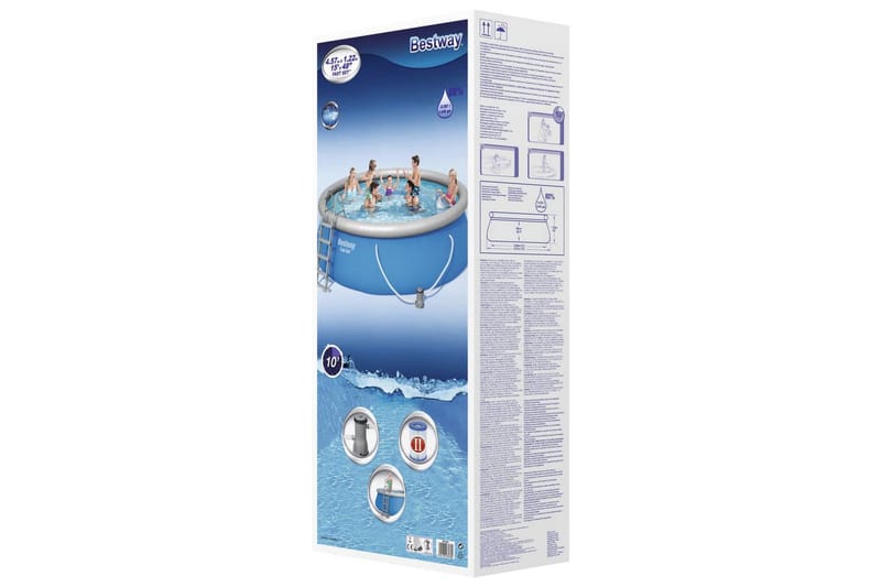 Bestway Uppblåsbar pool Fast Set rund 457x122 cm - Uppblåsbar pool & plastpool