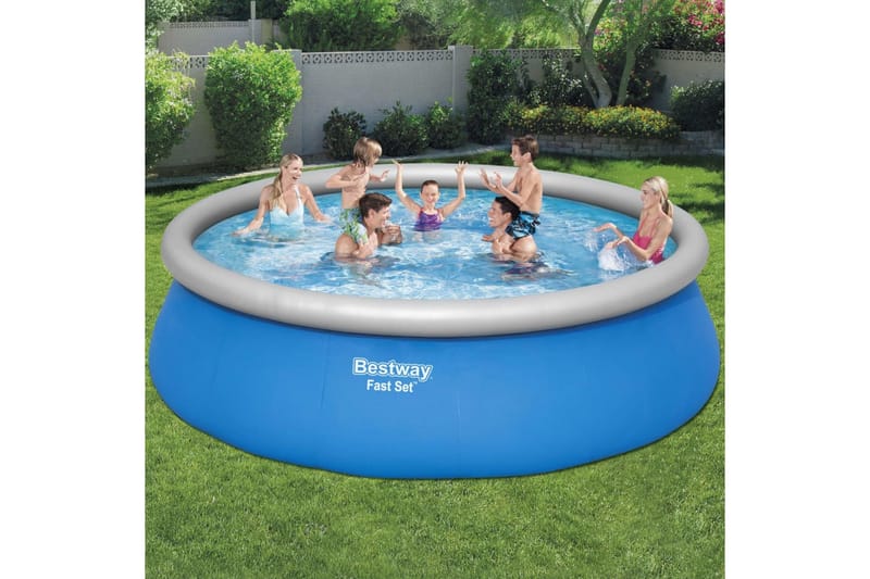 Bestway Uppblåsbar pool Fast Set rund 457x122 cm - Trädgård & spabad - Utomhusbad - Pool - Uppblåsbar pool & plastpool