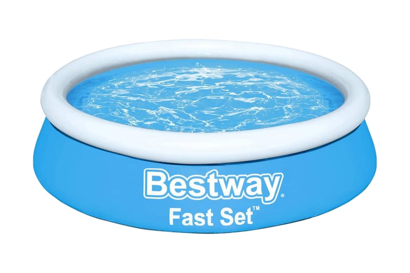 Bestway Uppblåsbar pool Fast Set rund 183x51 cm blå - Uppblåsbar pool & plastpool