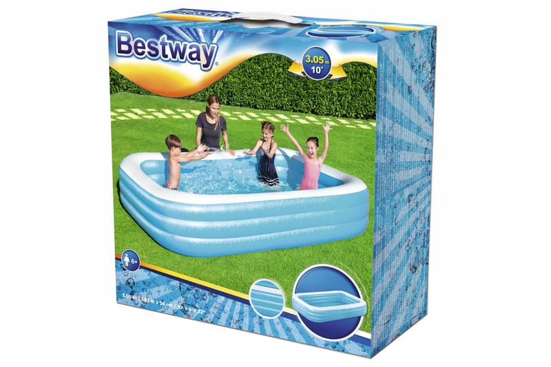 Bestway Uppblåsbar pool 305x183x56 cm - Uppblåsbar pool & plastpool