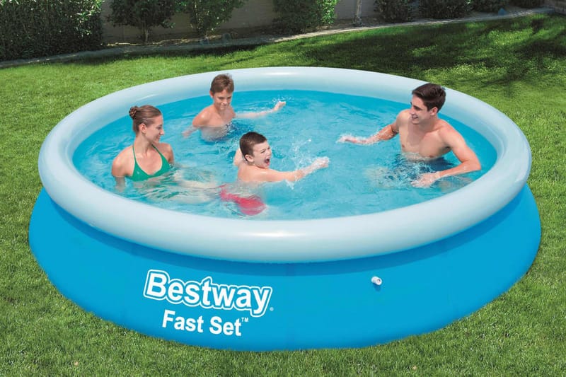 Bestway Pool uppblåsbar Fast Set rund 366x76 cm 57273 - Uppblåsbar pool & plastpool