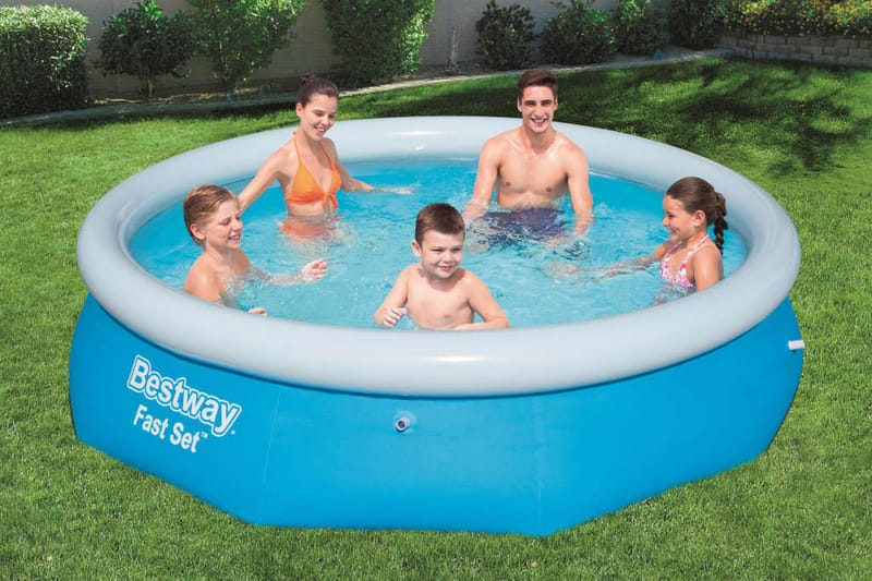 Bestway Pool uppblåsbar Fast Set rund 305x76 cm 57266 - Uppblåsbar pool & plastpool