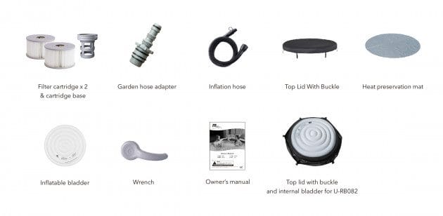 Spabad MSpa Rimba Urban för 6 personer - Inklusive Startpaket Spabadsrengöring - Trädgård & spabad - Utomhusbad - Spabad - Uppblåsbart spa