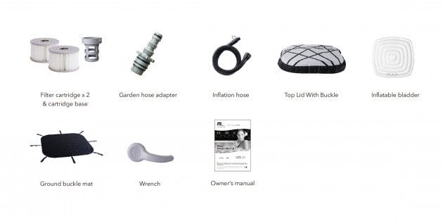 Spabad MSpa Soho Premium för 6 personer - Inklusive Startpaket Spabadsrengöring - Trädgård & spabad - Utomhusbad - Spabad - Uppblåsbart spa