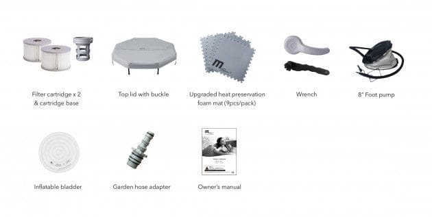 Spabad MSpa Tuscany Frame för 6 personer - Inklusive Startpaket Spabadsrengöring - Trädgård & spabad - Utomhusbad - Spabad - Uppblåsbart spa