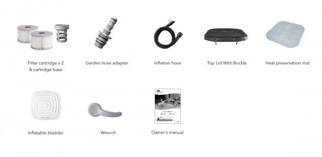 Spabad MSpa Vito Urban för 6 personer - Inklusive Startpaket Spabadsrengöring - Trädgård & spabad - Utomhusbad - Spabad - Uppblåsbart spa