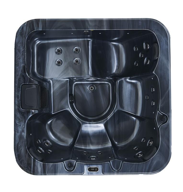 Spabad Zeus Blackline | 190x190cm | 6 personer | Balboa® & Lucite® - Trädgård & spabad - Utomhusbad - Spabad - Utespa