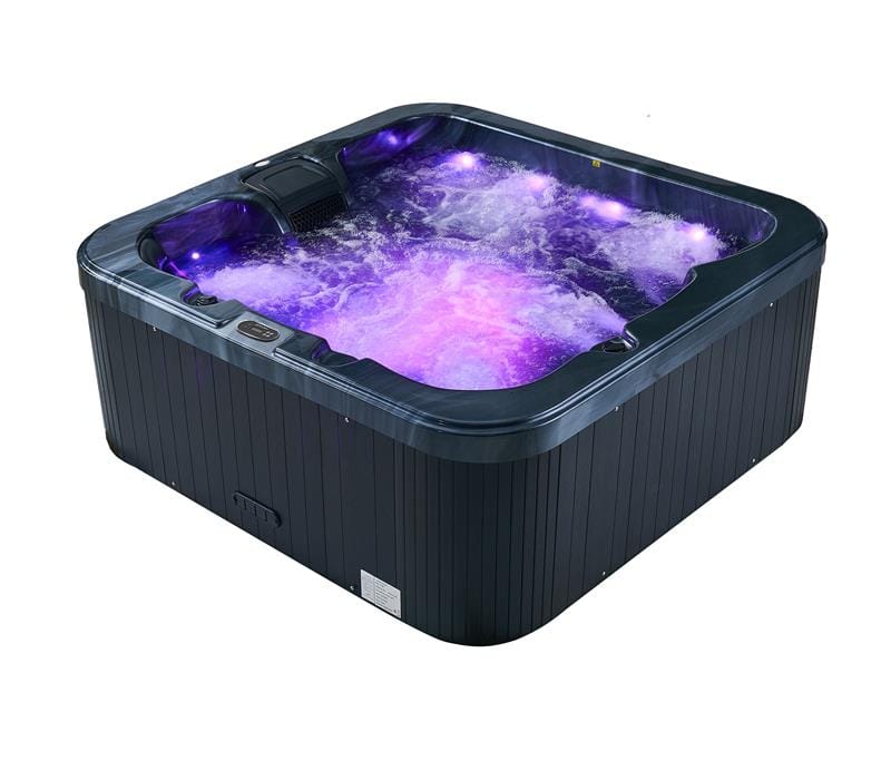 Spabad Zeus Blackline | 190x190cm | 6 personer | Balboa® & Lucite® - Trädgård & spabad - Utomhusbad - Spabad - Utespa