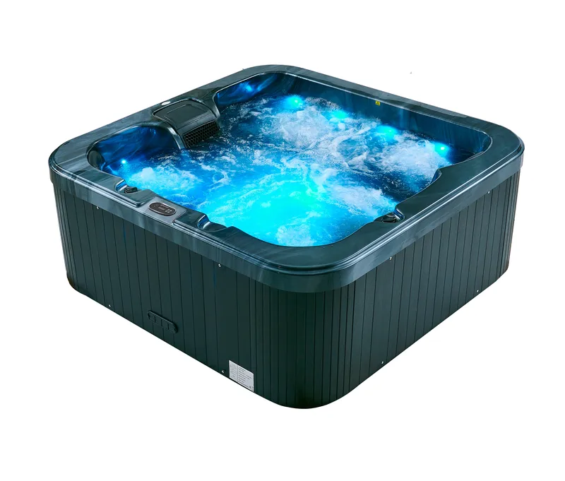 Spabad Zeus Blackline | 190x190cm | 6 personer | Balboa® & Lucite® - Trädgård & spabad - Utomhusbad - Spabad - Utespa