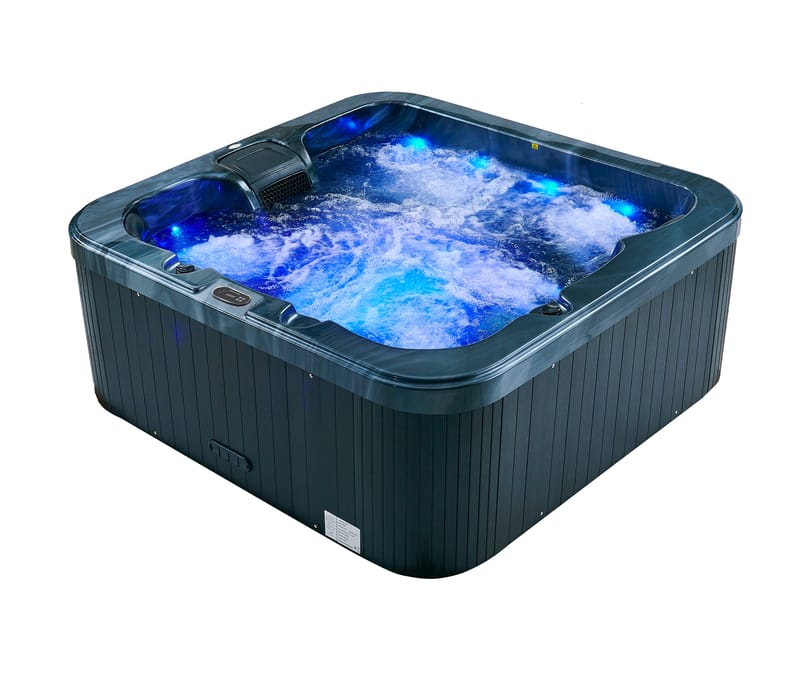 Spabad Zeus Blackline | 190x190cm | 6 personer | Balboa® & Lucite® - Trädgård & spabad - Utomhusbad - Spabad - Utespa