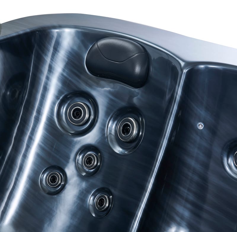 Spabad Zeus Blackline | 190x190cm | 6 personer | Balboa® & Lucite® - Trädgård & spabad - Utomhusbad - Spabad - Utespa