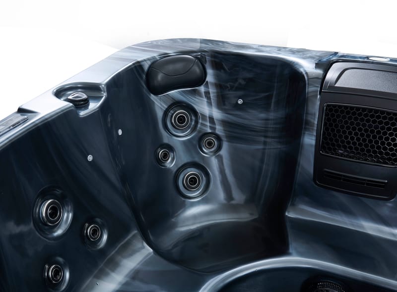 Spabad Zeus Blackline | 190x190cm | 6 personer | Balboa® & Lucite® - Trädgård & spabad - Utomhusbad - Spabad - Utespa