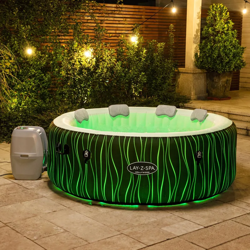 Lay-Z Spa Hollywood Airjet | Bestway uppblåsbart spabad 4-6 personer - Trädgård & spabad - Utomhusbad - Spabad - Uppblåsbart spa