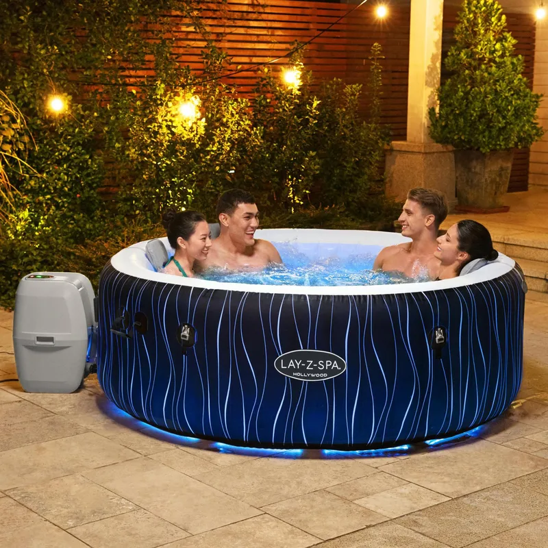 Lay-Z Spa Hollywood Airjet | Bestway uppblåsbart spabad 4-6 personer - Trädgård & spabad - Utomhusbad - Spabad - Uppblåsbart spa