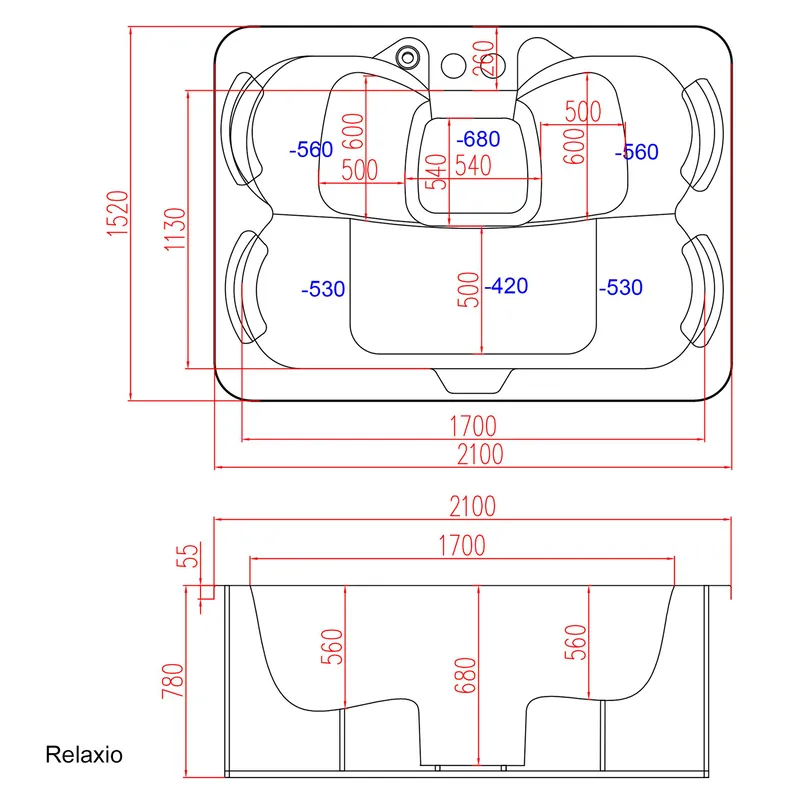 Spabad Relaxio - 4 personer | Lyfco - Trädgård & spabad - Utomhusbad - Spabad - Utespa