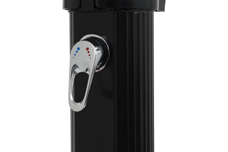 Hopfällbar soldusch svart 214 cm 23 L - Svart - Trädgård & spabad - Utomhusbad - Utedusch - Utedusch soluppvärmd