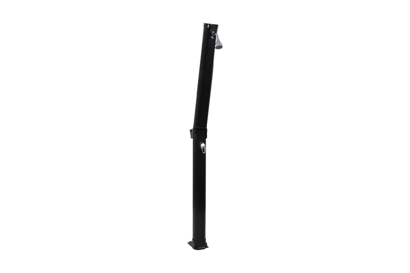 Hopfällbar soldusch svart 214 cm 23 L - Svart - Utedusch soluppvärmd