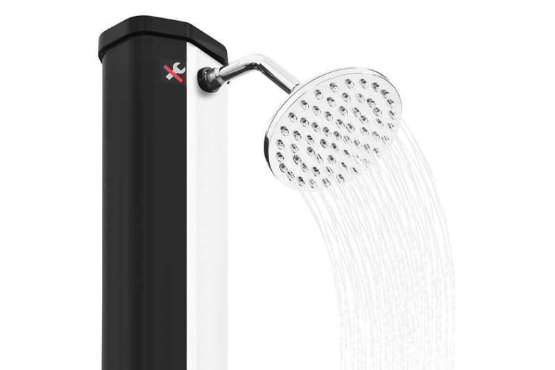 Soldusch med duschhuvud och kran 35 L - Silver - Trädgård & spabad - Utomhusbad - Utedusch - Utedusch soluppvärmd